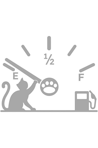 Oracal Autocolant auto Pisică cu indicator de combustibil – pentru capacul re...