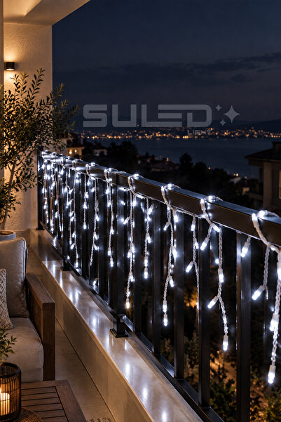 SULED 20 Metre Beyaz Led Sarkıt 220V Tak Çalıştır Beyaz Led Işık Süsleme Işığı
