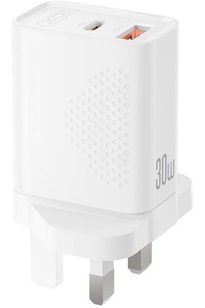 Xo L163 PD30W Φορτιστής Qc Γρήγορης Φόρτισης UK 18W USB-A & Type-C - (XO L163...