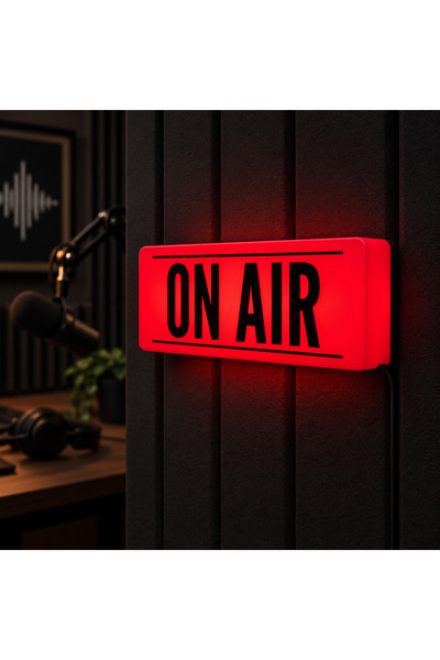 Dekor atolyem On Air Kırmızı LED Lamba – Stüdyo, Podcast, Yayın ve İçerik Üre...