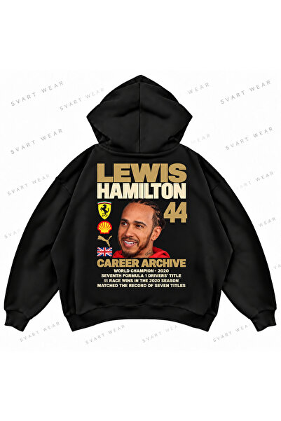 SVART WEAR Hanorac supradimensionat cu glugă și imprimeu grafic Lewis Hamilto...