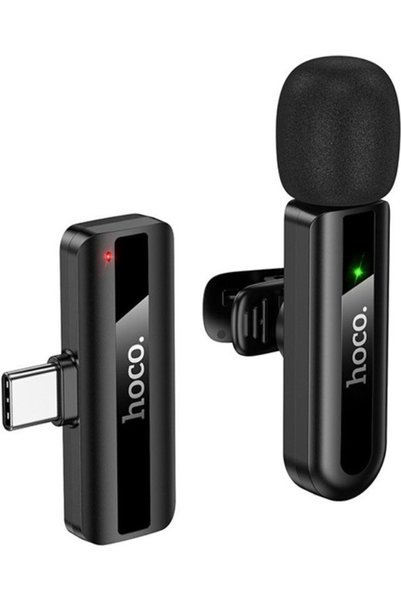 Hoco Ασύρματο Μικρόφωνο Πέτου USB-C HD Πανκατευθυντικό Μικρόφωνο 2.4GHz 60mAh...