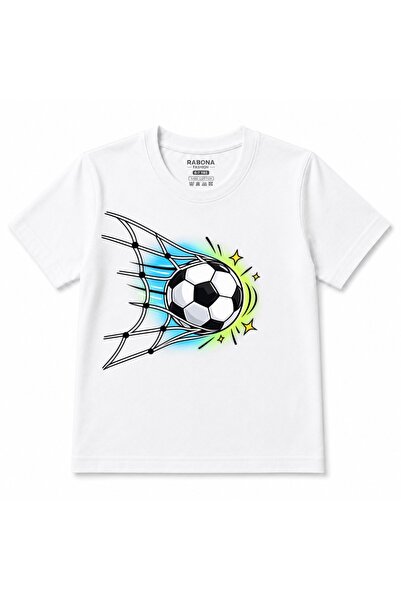 Rabona Fashion Tricou pentru copii cu grafică  "Netbreaker " și poartă de fotbal