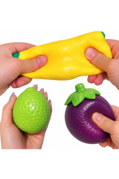 TOYTOPIA Çıtır Limon + Muz + Patlıcan Sukuşi 3’lü Set Oyuncak / Crispy Sukuşi...