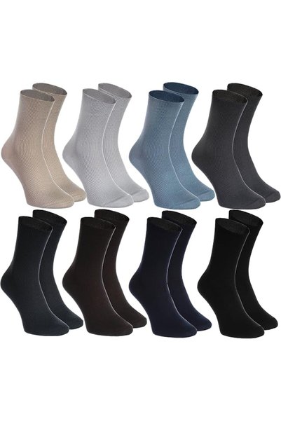 Rainbow Socks 8 أزواج من الجوارب القطنية غير المرنة المخصصة لمرضى السكري، منا...