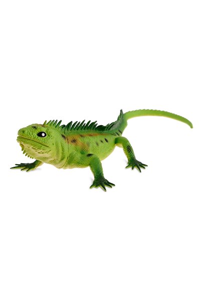 OEM Figurină Iguana Verde Realistă 33cm, Jucărie Animal pentru Copii