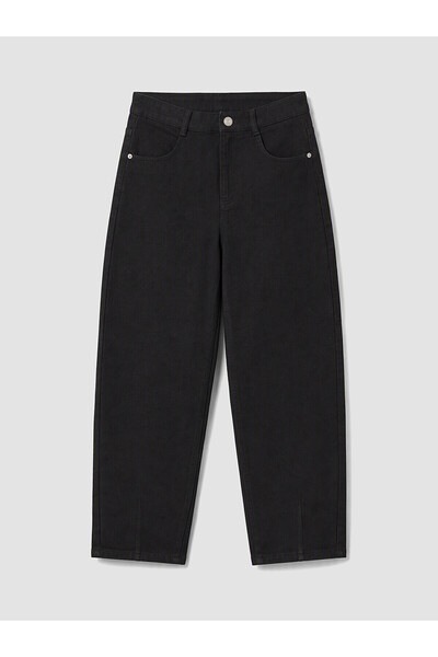 LC Waikiki Two Mt Shop Quality Lcw Kids Black Balloon Fit Girls Gabardine Pants