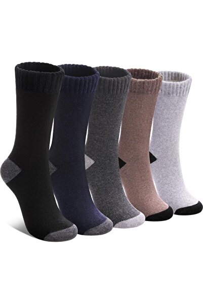 GENERAL LINEMIN Wool Socks for Women Winter Warm Hiking Thick Warm Cozy Boot ...
