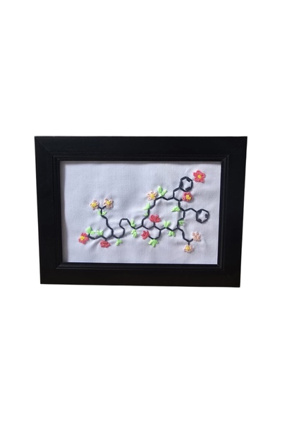 suflet si casa decor Tablou Brodat Manual Molecula Oxitocinei – Hormonul Iubi...