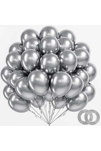 GENERAL 100pcs 12inch Metallic Gold Balloons with Chrome Gold Balloons and Ri...