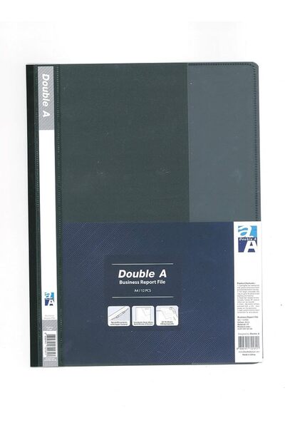 DOUBLE A ملف تقارير الأعمال أسود 12 قطعة، RF11054