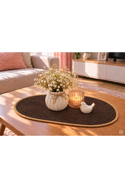 ÖRGÜM Covoraș tricotat 50x30 cm – Față de masă decorativă și pentru măsuță de...
