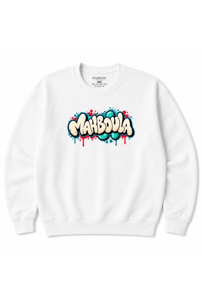 Rabona Fashion Marboula Urban Bubble Graffiti Graphic Sweatshirt