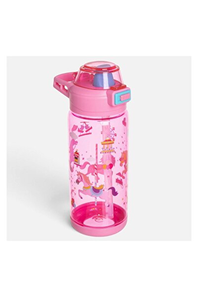 OEM Sticlă Apă Copii Unicorn Pop-Up, Fără BPA, Pai Silicon, 600ml