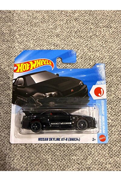 2026 Q Case Nissan Skyline GT-R (BNR34) - Siyah Renk JDM Nadir Oyuncak Model Araba