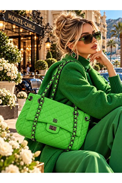 Woman's Fashion Πράσινη τσάντα ώμου