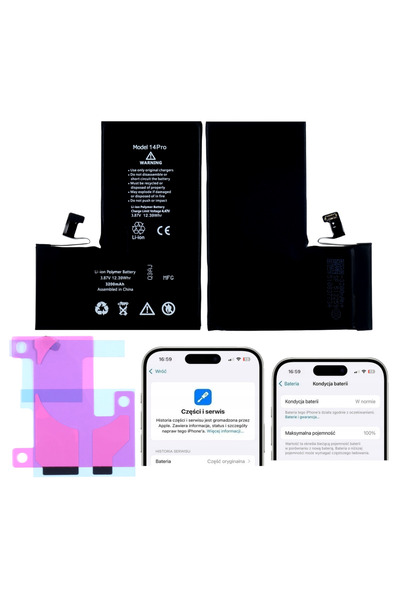 REPART Baterie pentru iPhone 14 Pro FĂRĂ COMUNICAȚIE 3200 mAh Calitate OEM St...