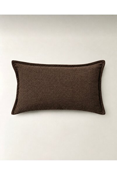 AYSA HOME DECOR Noma Rectangular Brown Throw Pillow Cover (35 X 55cm)