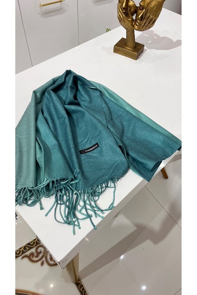 EB SCARF شال ووشاح كتف من صوف الكشمير متدرج اللون وذو وجهين
