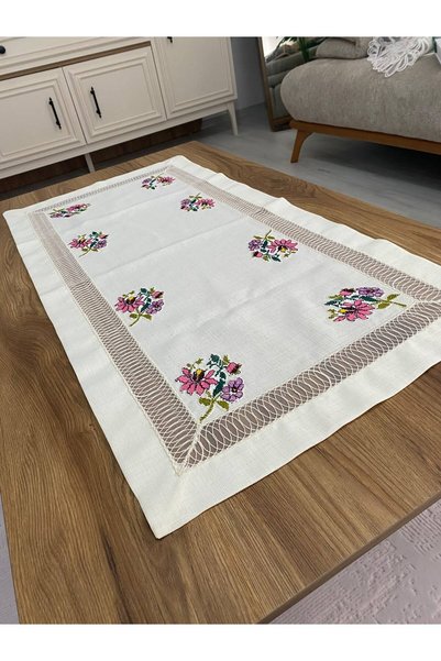 alkancollectıon Çeyizlik Hediyelik İşlemeli Orta Sehpa, Runner