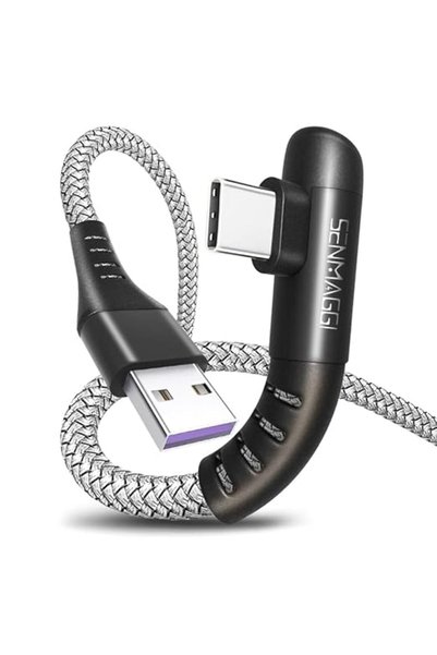 GENERAL عبوة من قطعتين بسعر نصف السعر لكل كابل USB-C بزاوية قائمة إلى USB بطو...