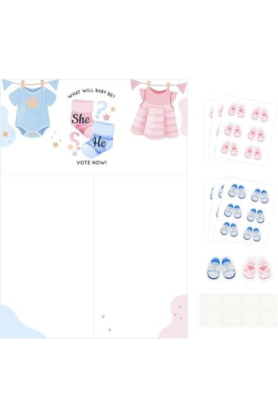 ALMEKAQUZ Baby Gender Reveal Board, Party Supplies Kit with Decorations Games...