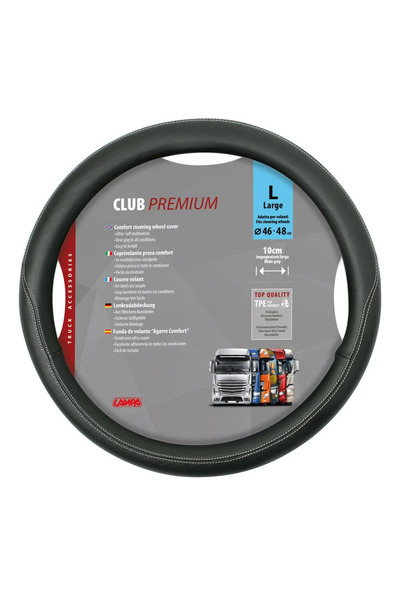 Lampa Husa pentru volan de camion Club LAM98847, din piele ecologica, diametr...