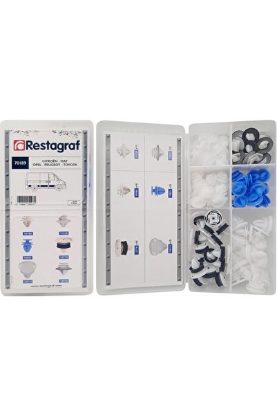 RESTAGRAF Set 90 agrafe auto A70189, asortiment