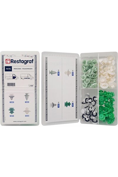 RESTAGRAF Set 100 agrafe auto A70192, asortiment