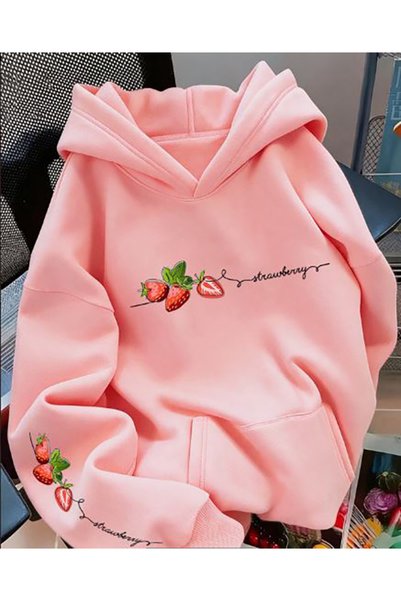 Generic Brand Суичър с качулка за възрастни с щамповано лого