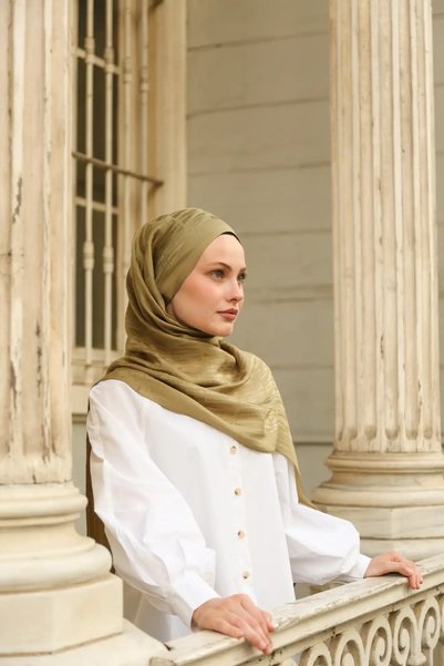 ENRİCO FERRİ Talia Kibrit Pattern Jacquard Shawl