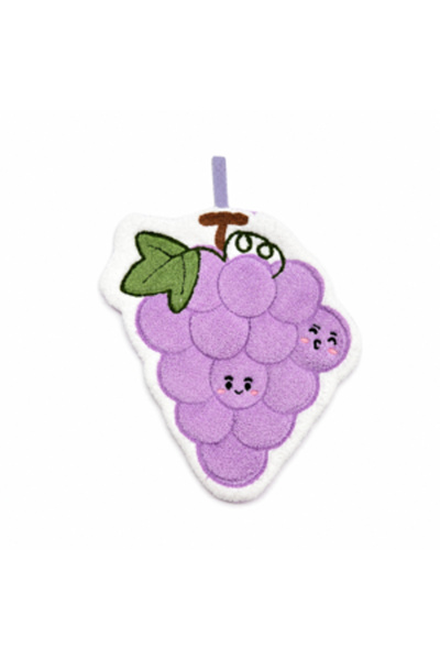 Generic Brand Decorative Microfiber Towel with Hook, Fruit Pattern, for Bathr...
