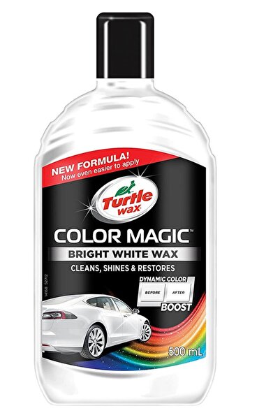 Turtle Wax Ceară de lustruit 3 în 1 Color Magic Bright White Wax FG52712, 500 ml