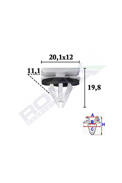 ROMİX Set 10 clipsuri fixare elemente exterioare, C70587-RMX, pentru Ford, Op...