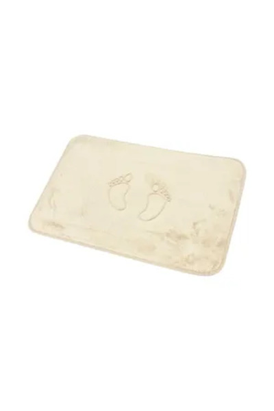 Generic Brand Covoraș baie din poliester 40 x 60 cm, model urme de pași relie...