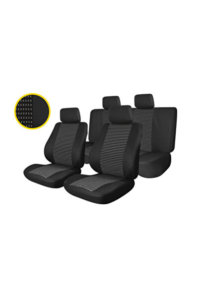 Profiller Set huse scaun universale Traffic 44471, negru, set complet, cu 5 t...