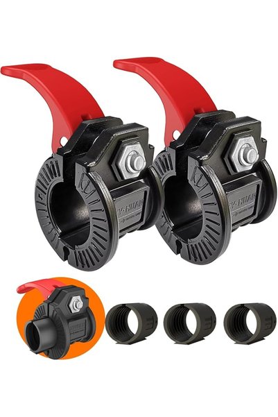ZY Barbell Clips 1 inch Barbell Clamps 0.9-1.18inch Quick Release Weight Clip...