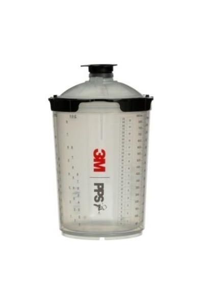 3M Set 50 pahare de vopsea cu capace PPS 2.0 STD 26740, 850 ml, cana mixare, ...