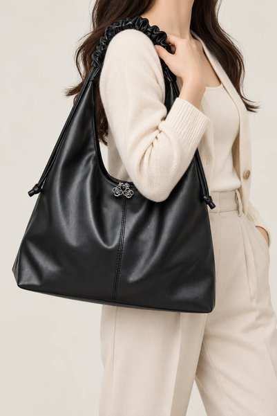 Adelina Bags Geantă de umăr lejeră pentru femei, cu mâner reglabil cu șnur, geantă de mână și de umăr de dimensiuni mari