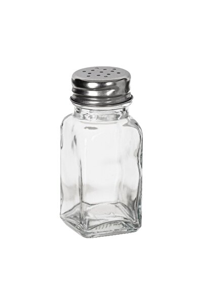 OEM Solniță de Sticlă Transparentă cu Capac Metalic 4x4x9.5cm, pentru Masă și...