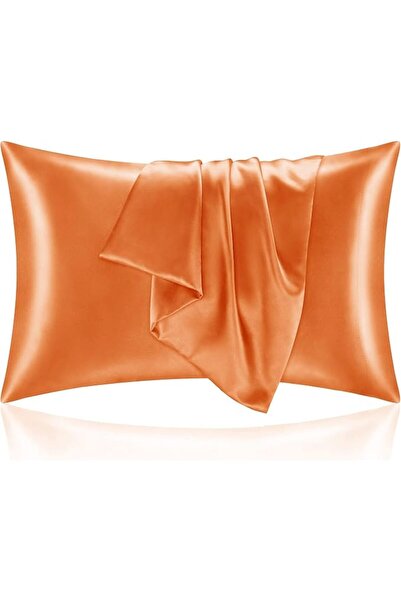 BEDELITE Satin Pillowcase with Zipper 2 Pack, White Pillow Cases Standard Siz...