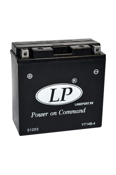 Landport Baterie motocicleta AGM LP YT14B-BS, tensiune 12 V, amperaj 12 Ah, c...