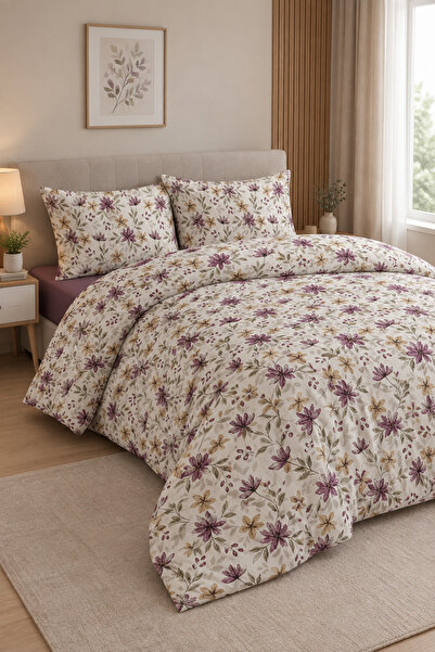 Peacock Double Duvet Cover Set with Cotton Elastic Sheets