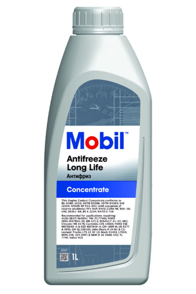 Mobil Antigel Antifreeze Long Life G12+ 145163, rosu, volum 1 litru, concentrat