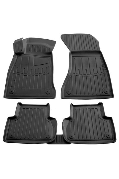 Umbrella Rubber car mat set 105889, black, for Audi A4 (B9), 2015-