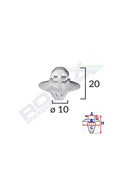 ROMİX Set 10 elemente fixare bandouri laterale C60394-RMX, pentru Crafter/Spr...