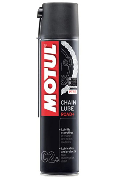 Motul Spray ungere lant C2+ Chain Lube Road+ 103008, 400 ml, cu teflon, alb