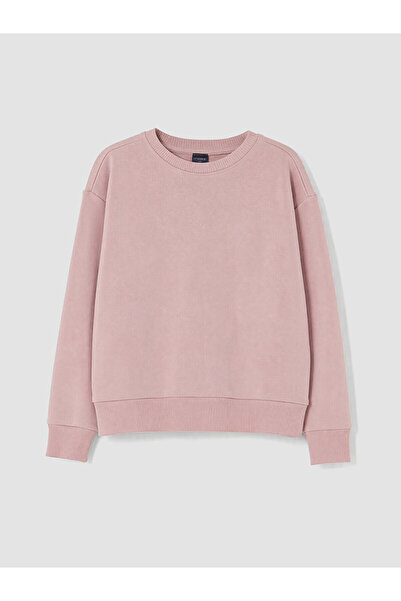ALITA CITY Farkıyla Lila oval Yaka Kız Çocuk Sweatshirt