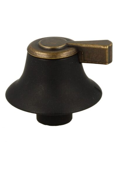 Gorenje Buton de control pentru cuptor 483870, negru cu mâner bronz, stil rus...