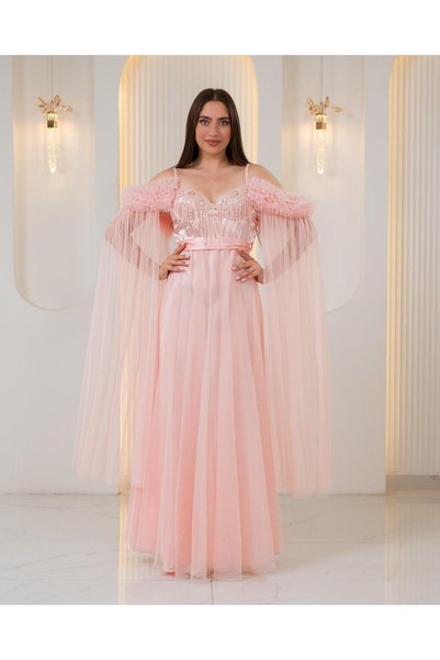 Loviana belle فستان نوم طويل من الساتان بتصميم خاص ومزين بالألماس، يأتي في علبة